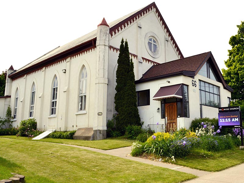 Our church building in the summer